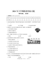 湖南省岳阳市临湘市2024-2025学年四年级上学期期中考试科学试题