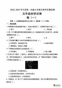 河北省唐山市迁安市2024-2025学年五年级上学期期末科学试卷