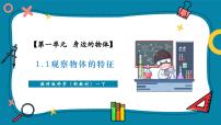 小学科学教科版（2024）一年级下册（2024）第一单元 身边的物体1.观察物体的特征评优课教学ppt课件