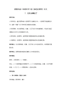 小学科学教科版（2024）一年级下册6.它们去哪里了教案