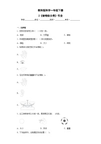 小学教科版（2024）2.给物体分类优秀巩固练习