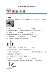 教科版(2024)三年级下册影子的秘密优秀当堂达标检测题