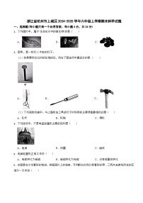 浙江省杭州市上城区2024-2025学年六年级上学期期末科学试题