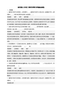 教科版六年级下册科学期中质量检测卷（学生卷+解析卷）