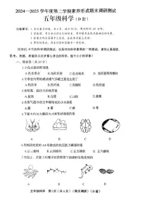山西省临汾市襄汾县2024-2025学年五年级下科学期末试卷