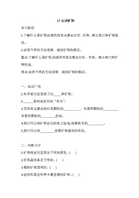 小学科学苏教版（2024）四年级上册认识矿物同步达标检测题