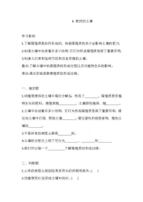 苏教版（2024）三年级上册肥沃的土壤综合训练题