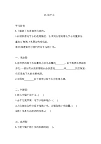 小学苏教版（2024）地下水当堂达标检测题
