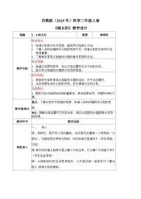 小学2单元 天空中的星体4 晒太阳教学设计及反思