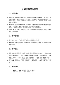 小学科学人教鄂教版（2024）二年级上册（2024）2.  谁的植物长得好教学设计