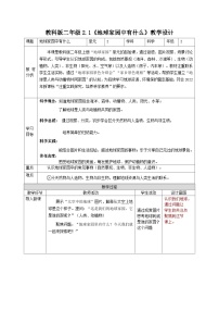 小学科学教科版（2024）二年级上册（2024）地球家园有什么精品教案