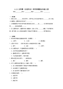 苏教版（2024）五年级上册云和雾同步达标检测题