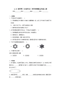 小学科学苏教版(2024)五年级上册雨和雪测试题