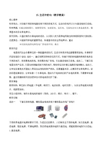 小学科学苏教版（2024）四年级上册生活中的电教学设计及反思