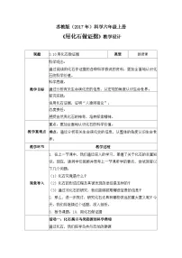 苏教版（2024）用化石作证据表格教学设计及反思