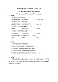 小学科学教科版（2024）一年级上册（2024）通过感官来发现精品一课一练