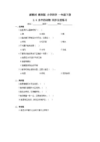 科学教科版（2024）水中的动物精品同步练习题
