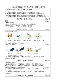 科学二年级上册（2024）11 拧螺丝优秀课时练习