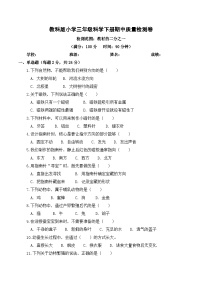 2026年春教科版（2024）小学科学三年级下册期中质量检测卷（含解析）