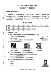 广东省深圳市罗湖区2025-2026学年五年级上学期科学期末复习试卷