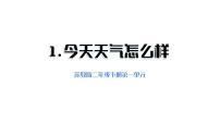 小学科学苏教版（2024）二年级下册（2024）1 今天天气怎么样​教学ppt课件