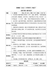苏教版（2024）二年级下册（2024）5 看月亮​表格教案