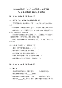 科学湘科版（2024）生活中的溶解同步达标检测题