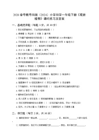 小学科学粤教粤科版（2024）一年级下册（2024）第5课 观察植物同步达标检测题