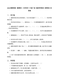 小学科学湘科版（2024）二年级下册（2024）7  植物和我们精练