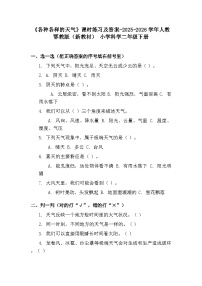 科学二年级下册（2024）1  各种各样的天气同步达标检测题