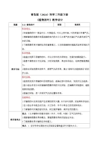 小学科学青岛版（六三制）(2024)三年级下册（2024）12 植物的叶​表格教案