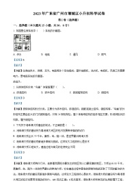 广东省广州地区教科版六年级下册期末考试科学试卷（解析版）-A4