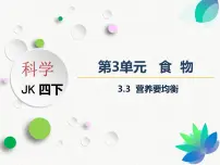 小学科学教科版四年级下册3 食物3.营养要均衡课堂教学ppt课件