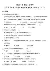 小学科学5、用显微镜观察身边的生命世界（一）精练