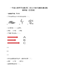 小学科学教科版 (2017)一年级上册比较与测量综合与测试精品当堂达标检测题