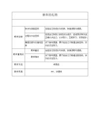 小学政治思品人教部编版一年级上册（道德与法治）16 新年的礼物教案设计