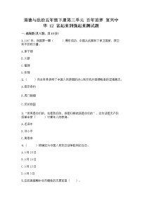 小学政治 (道德与法治)人教部编版五年级下册12 富起来到强起来优秀一课一练