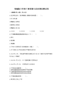统编版六年级下册道德与法治期末测试卷含答案【巩固】 (4)