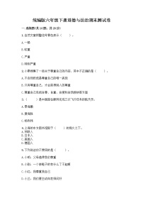 统编版六年级下册道德与法治期末测试卷附答案【模拟题】