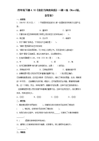 政治 (道德与法治)四年级下册10 我们当地的风俗 优秀课后练习题