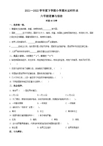 【小升初真题卷】2021-2022学年山东省临沂市沂水县部编版六年级下册期末考试道德与法治试卷（原卷版+解析版）