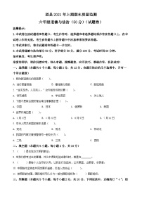 【小升初真题卷】2020-2021学年湖南省怀化市鹤城区部编版六年级下册期末教学质量检测道德与法治试卷（原卷版+解析版）