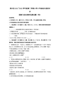 【小升初真题卷】2021-2022学年陕西省西安市周至县部编版六年级下册期末调研监测道德与法治试卷（原卷版+解析版）