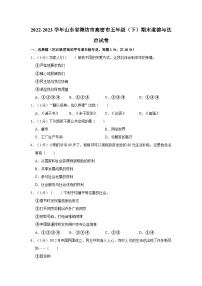 2022-2023学年山东省潍坊市高密市五年级（下）期末道德与法治试卷