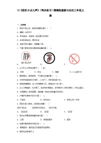 小学政治 (道德与法治)人教部编版二年级上册12 我们小点儿声精品当堂达标检测题