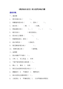 小学政治 (道德与法治)5 我的家在这里课时练习
