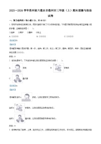 2023-2024学年贵州省六盘水市盘州市统编版三年级上册期末考试道德与法治试卷