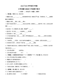 2022-2023学年江西省南昌市安义县统编版六年级下册期中测试道德与法治试卷（原卷版+解析版）