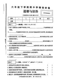 河南省鹤壁市多校2023-2024学年六年级下学期期中教学质量检测道德与法治试卷