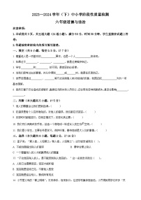 2023-2024学年陕西省咸阳市泾阳县统编版六年级下册（期中）阶段性质量检测道德与法治试卷